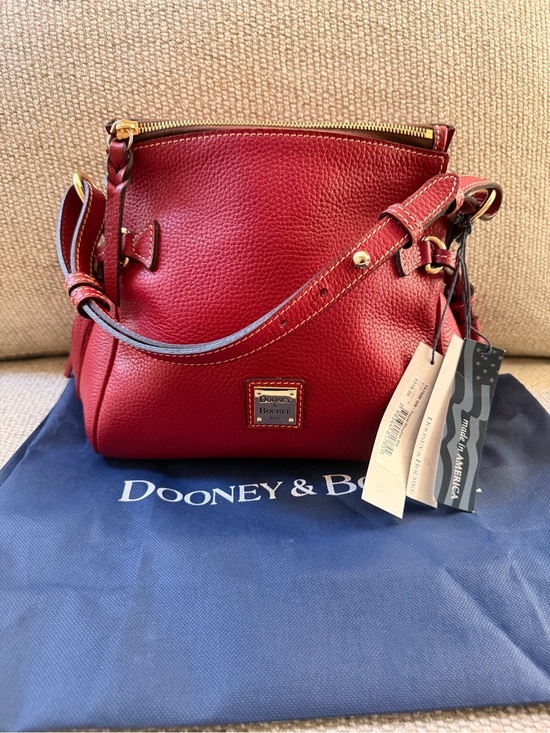 Dooney & Bourke Handbags - Dooney & Bourke Tassel Shoulder Bag Wine Pebble Leather NWT Made USA FA789B